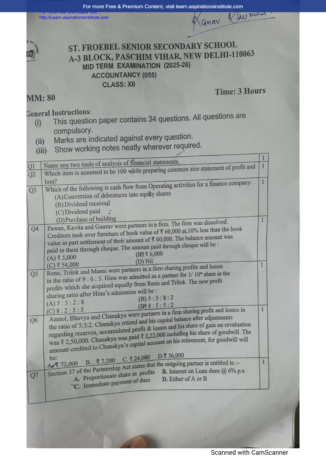 Preview page 1 of 12_Acc_HY Paper_St. Froebel School_2025-26