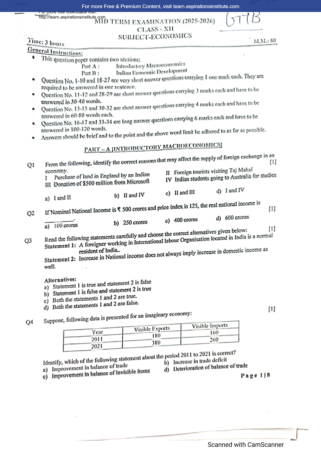 Preview page 1 of 12_Eco_HY Paper_GTB School_2025-26