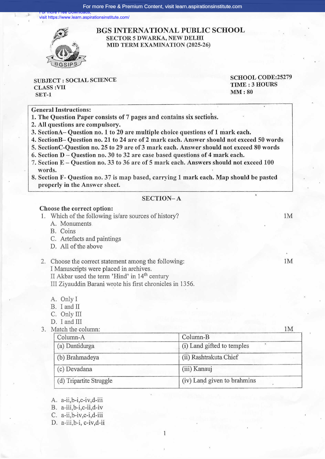 Preview page 1 of 7_SST_HY Paper_BGS School_2025-26