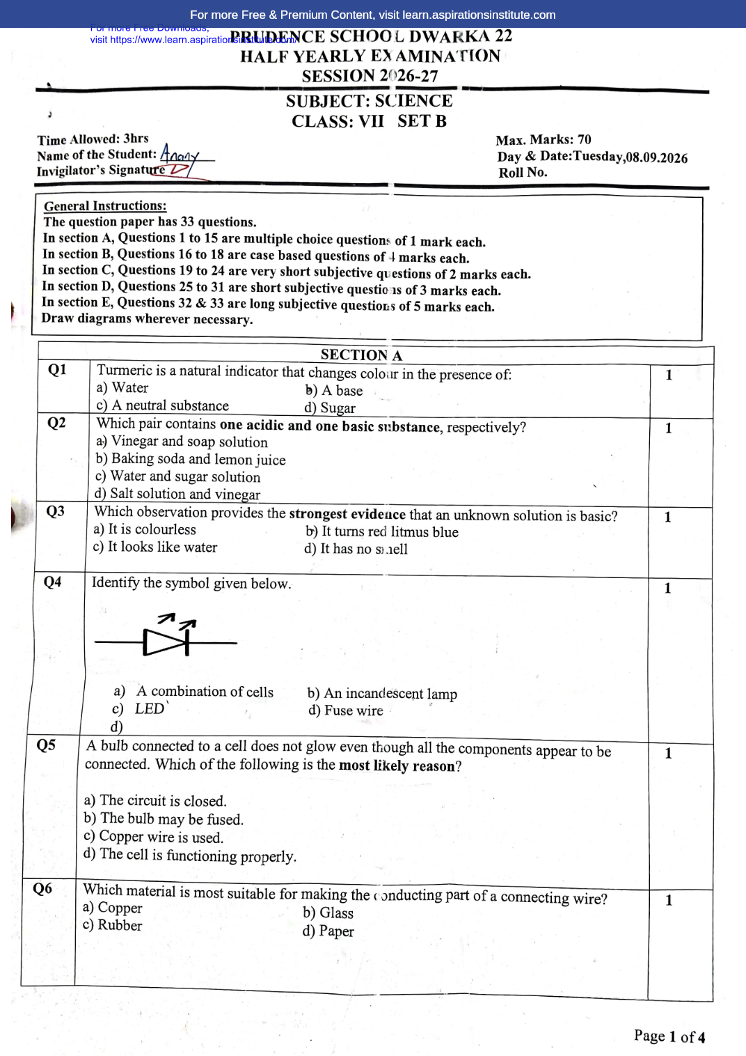 Preview page 1 of 7_Sci_HY Paper_Prudence School_2026-27