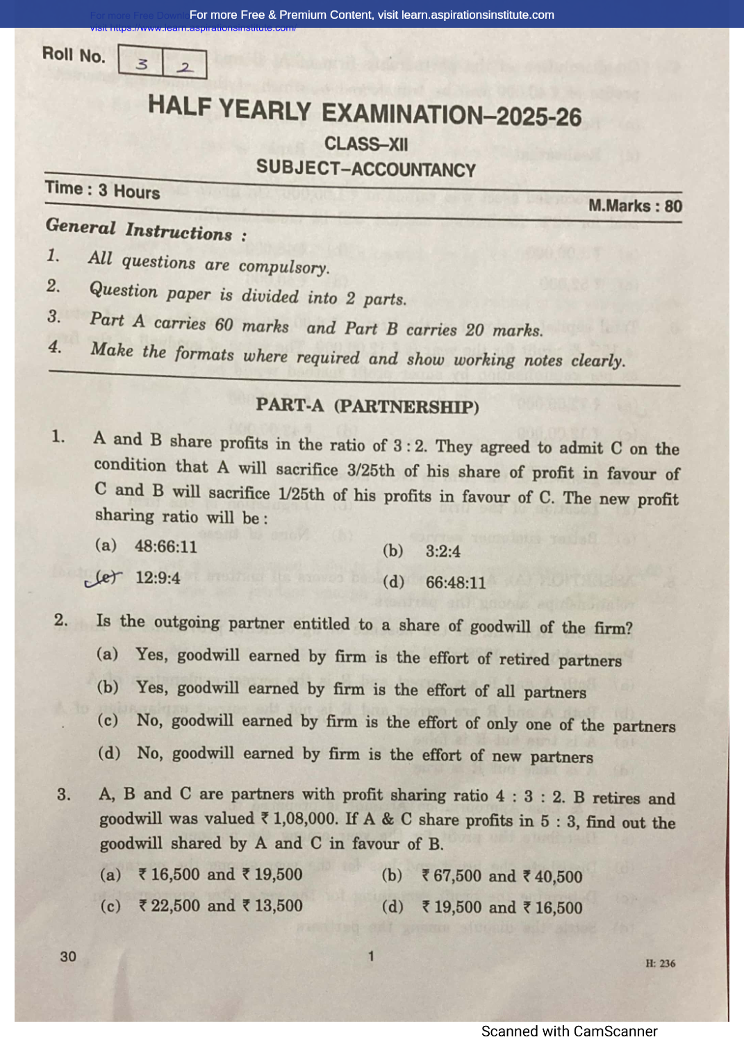 Preview page 1 of 11_Acc_HY Paper_Hansraj School_2025-26