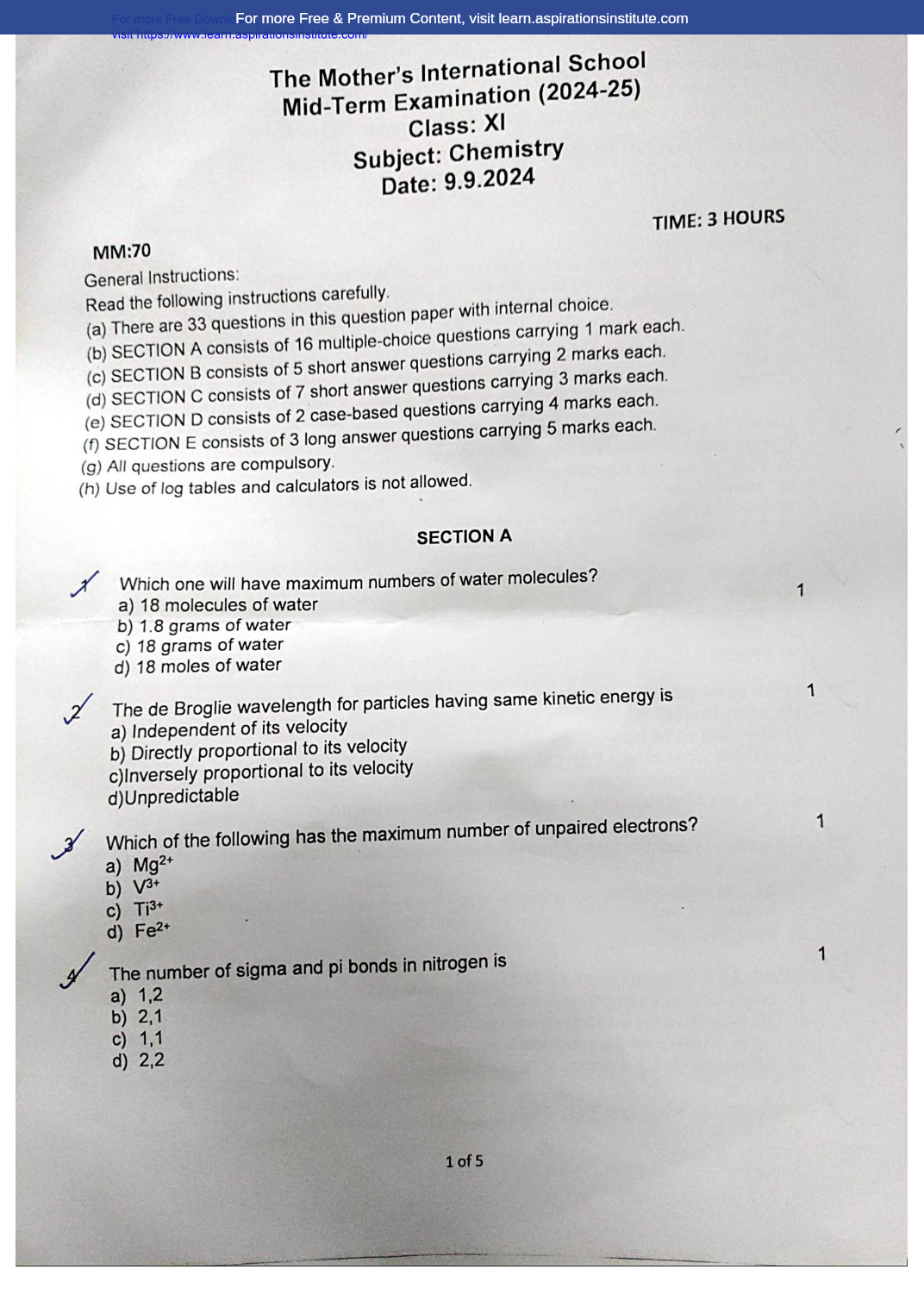 Preview page 1 of 11_Chem_HY Paper_Mothers Intl School_2024-25