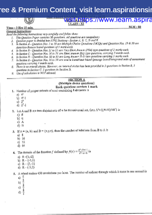 Preview page 1 of 11_Maths_HY Paper_DPS School_2024-25