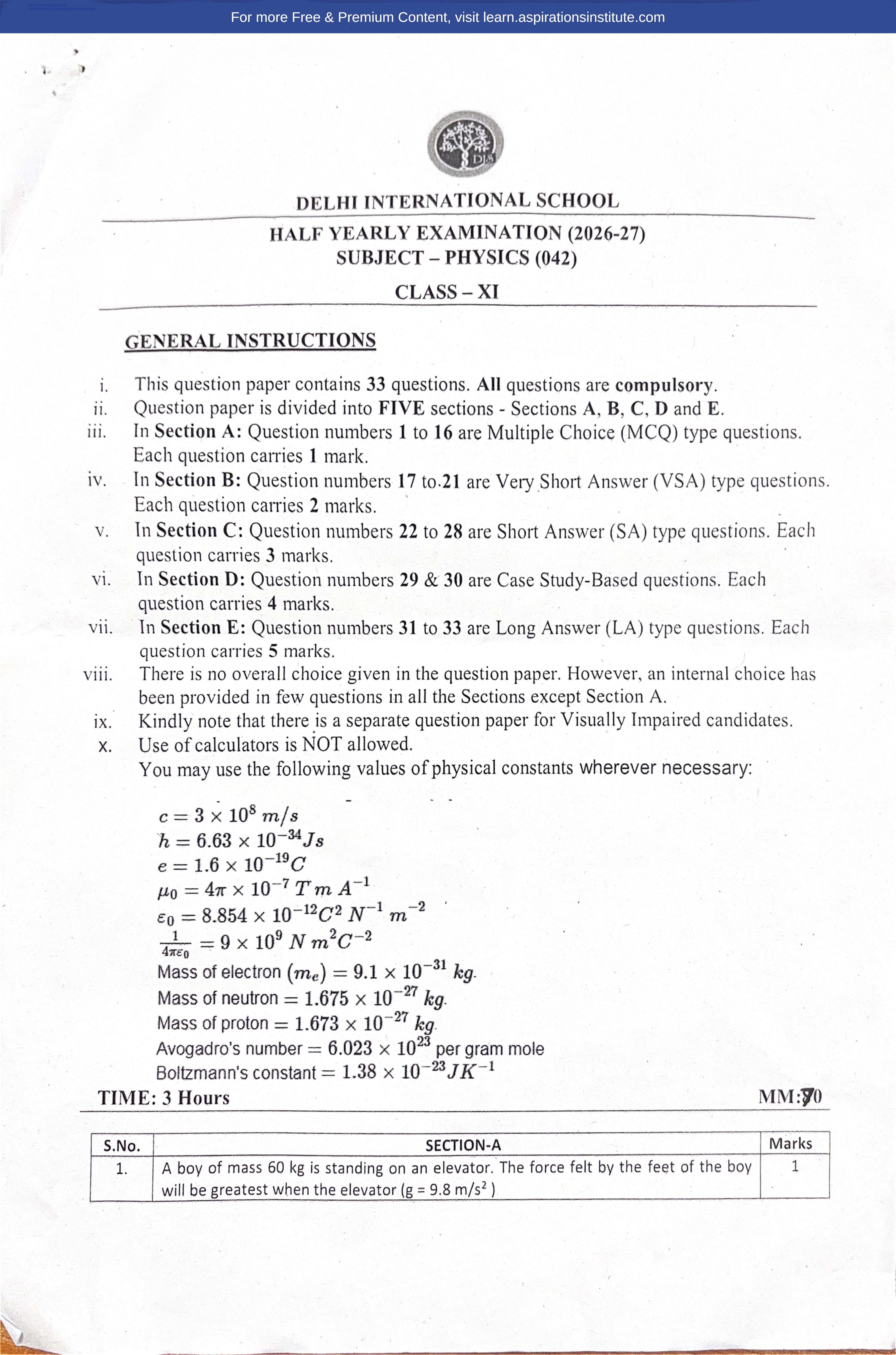 Preview page 1 of 11_Phy_HY Paper_Delhi Intl School_2026-27