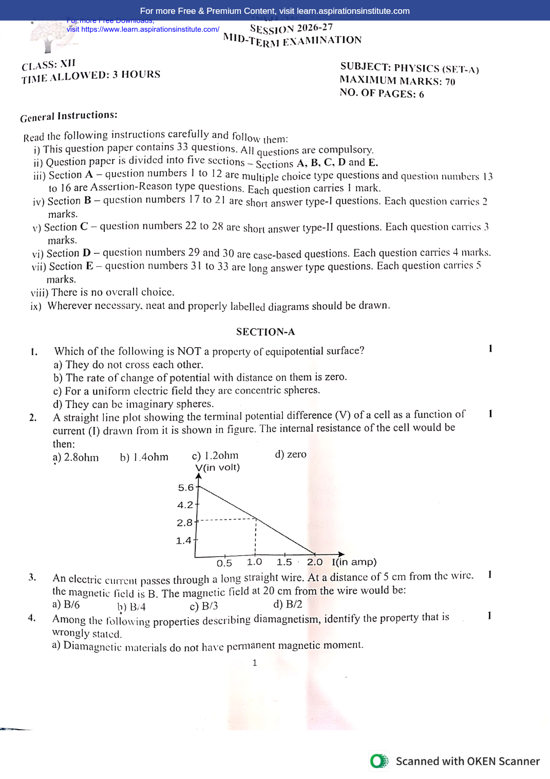 Preview page 1 of 12_Phy_HY Paper_RD Rajpal School_2026-27